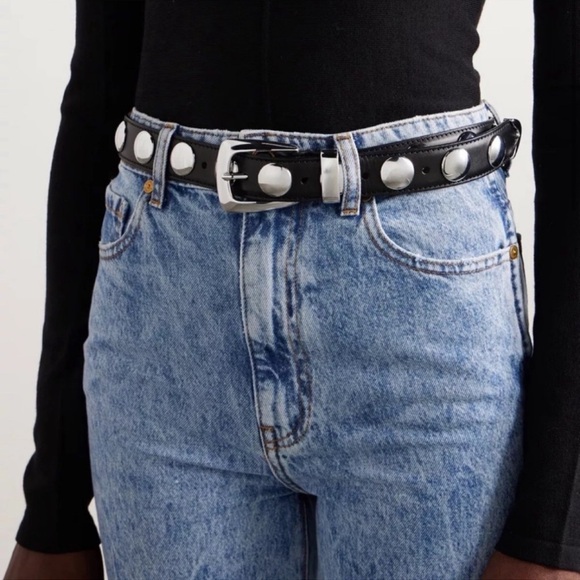 KHAITE BENNY STUD SILVER BUCKLE BELT - Picture 5 of 8